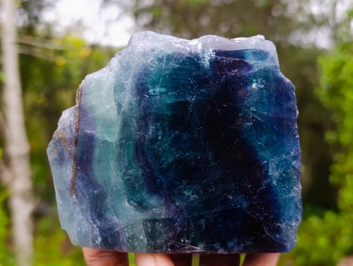 Polished One Side Translucent Watermelon Fluorite Specimen x 1 From Uis, Namibia