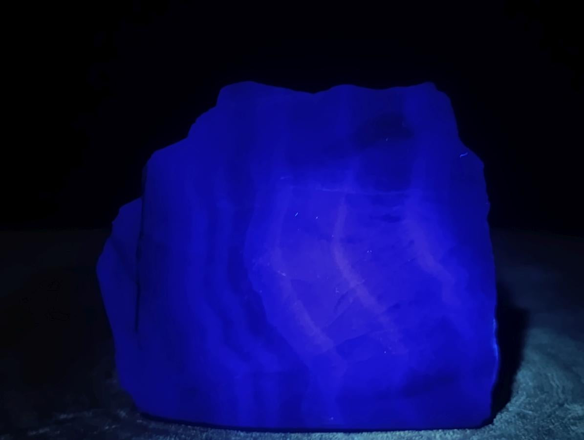 Polished One Side Translucent Watermelon Fluorite Specimen x 1 From Uis, Namibia