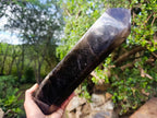 Polished XL Tabular Dark Smokey Quartz Crystal x 1 From Madagascar
