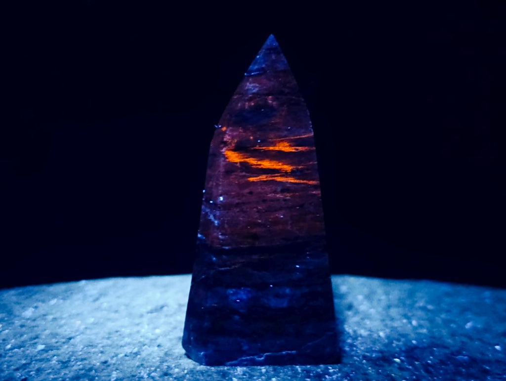 Polished Deep Princess Blue Sodalite Display Crystal x 1 From Kunene, Namibia