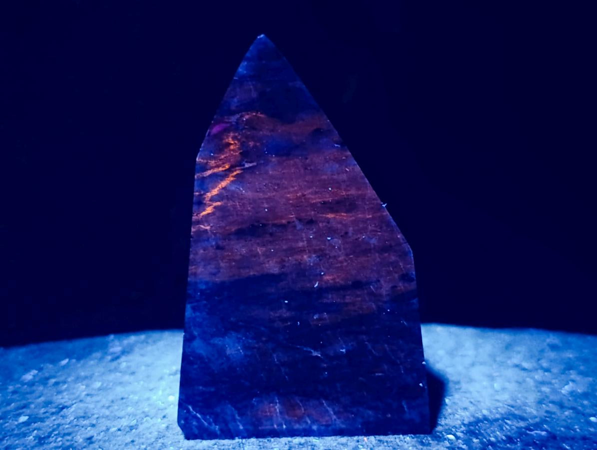 Polished Deep Princess Blue Sodalite Display Crystal x 1 From Kunene, Namibia
