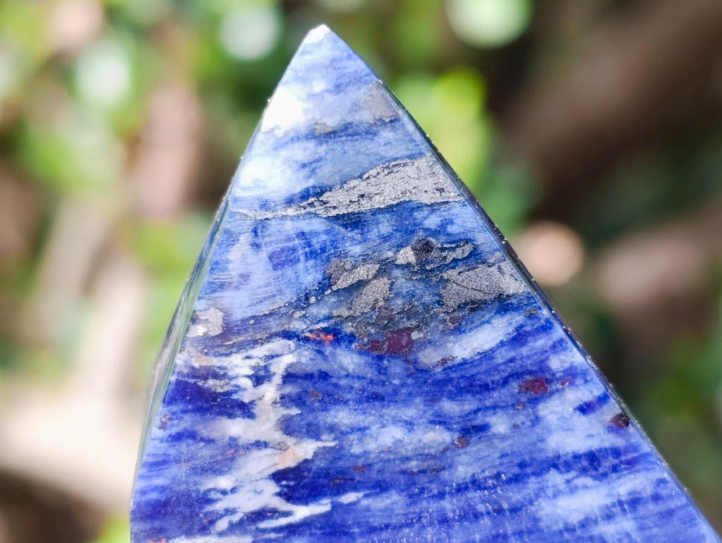 Polished Deep Princess Blue Sodalite Display Crystal x 1 From Kunene, Namibia
