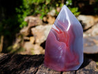 Polished Strawberry Agate Standing Display Crystal x 1 From Mozambique