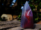 Polished Strawberry Agate Standing Display Crystal x 1 From Mozambique