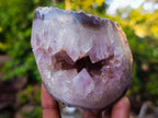 Polished Agate with Crystalline Amethyst Centre x 1 From Maintirano, Madagascar