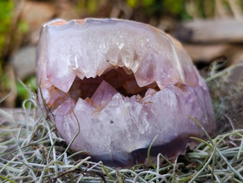Polished Agate with Crystalline Amethyst Centre x 1 From Maintirano, Madagascar