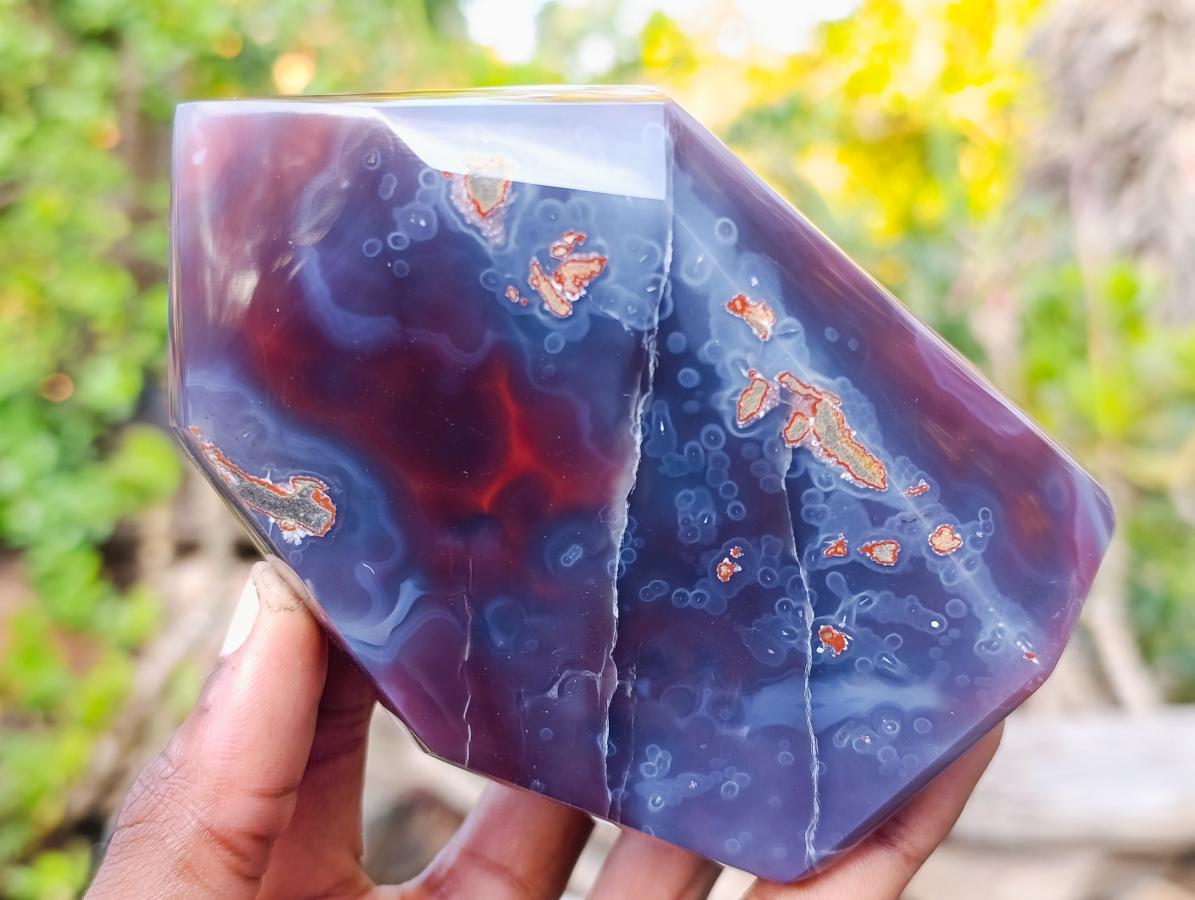Polished Strawberry Agate Display Crystal x 1 From Mozambique