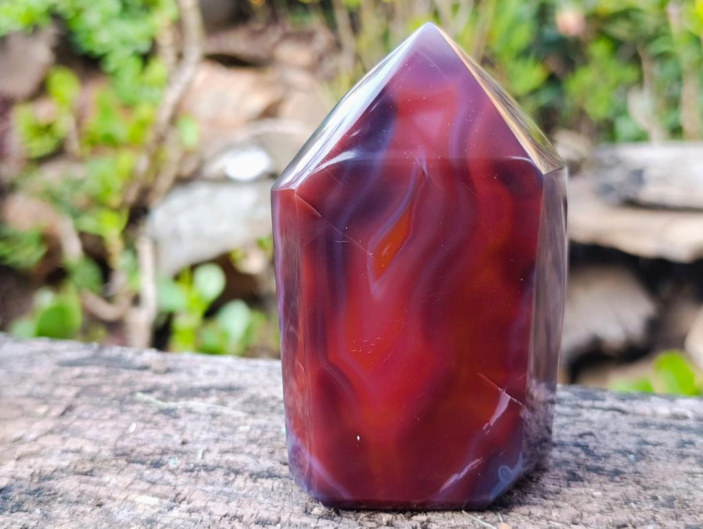 Polished Strawberry Agate Display Crystal x 1 From Mozambique