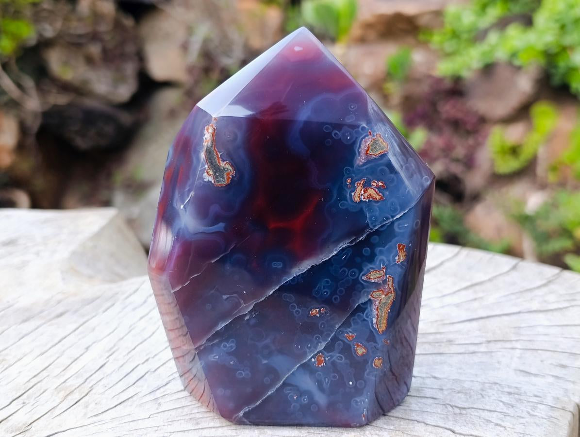 Polished Strawberry Agate Display Crystal x 1 From Mozambique
