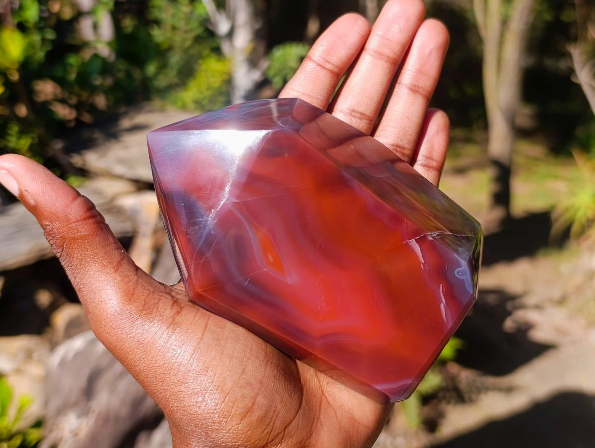 Polished Strawberry Agate Display Crystal x 1 From Mozambique