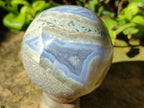 Polished Rare Blue Lace Agate Sphere x 1 From Nsanje, Malawi