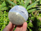 Polished Rare Blue Lace Agate Sphere x 1 From Nsanje, Malawi