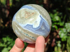Polished Rare Blue Lace Agate Sphere x 1 From Nsanje, Malawi
