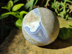 Polished Rare Blue Lace Agate Sphere x 1 From Nsanje, Malawi