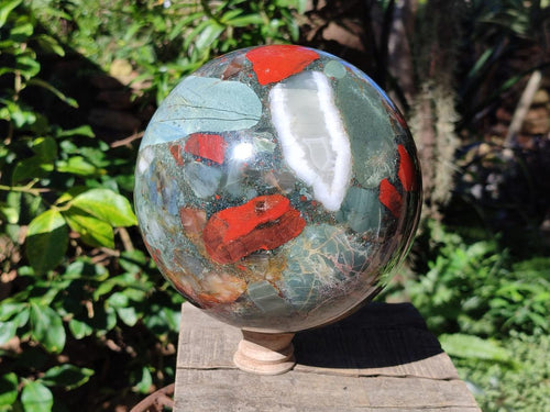 Polished XL Bloodstone Sphere x 1 From Swaziland