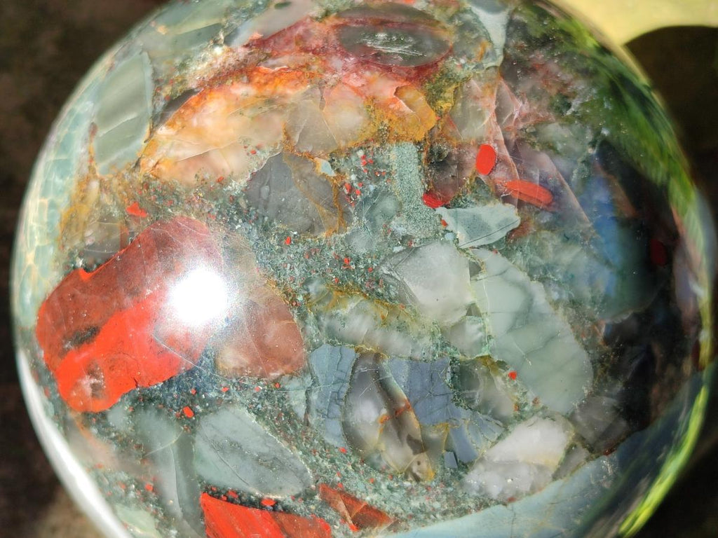 Polished XL Bloodstone Sphere x 1 From Swaziland