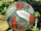 Polished XL Bloodstone Sphere x 1 From Swaziland
