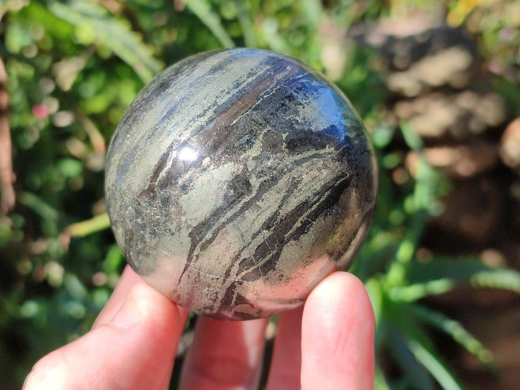 Polished Golden Pyrite "Pharaoh Stone" Sphere x 1 From Iron Duke Mine, Zimbabwe