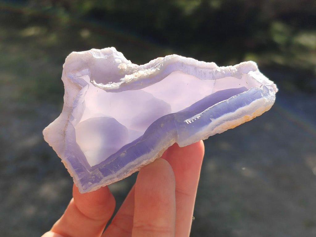 Natural Cabinet Size Blue Chalcedony Agate Geode x 1 From Nsanje, Malawi