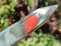 Polished Bloodstone with Pyrite Display Crystal x 1 From Swaziland