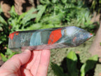 Polished Bloodstone with Pyrite Display Crystal x 1 From Swaziland