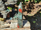Polished Bloodstone with Pyrite Display Crystal x 1 From Swaziland