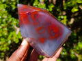 Polished Fire Strawberry Agate Display Crystal x 1 From Mozambique