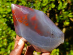 Polished Fire Strawberry Agate Display Crystal x 1 From Mozambique