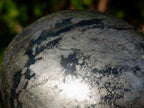 Polished Cabinet Size Basalt and Pyrite Pharaoh Stone Palm Stone x 1 From Iron Duke Mine, Zimbabwe