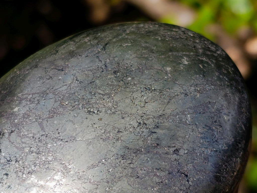 Polished Cabinet Size Basalt and Pyrite Pharaoh Stone Palm Stone x 1 From Iron Duke Mine, Zimbabwe