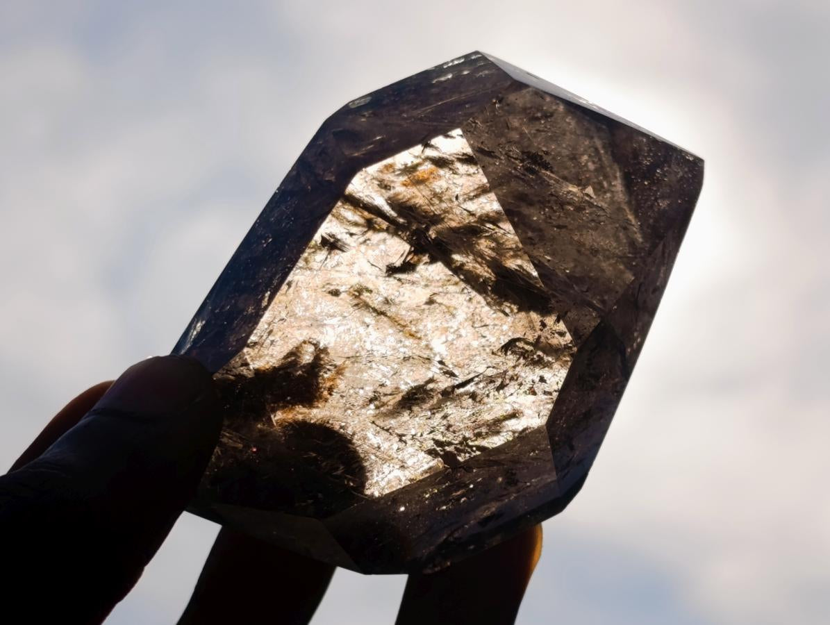 Polished Smokey Quartz Double Terminated Crystal x 1 From Madagascar