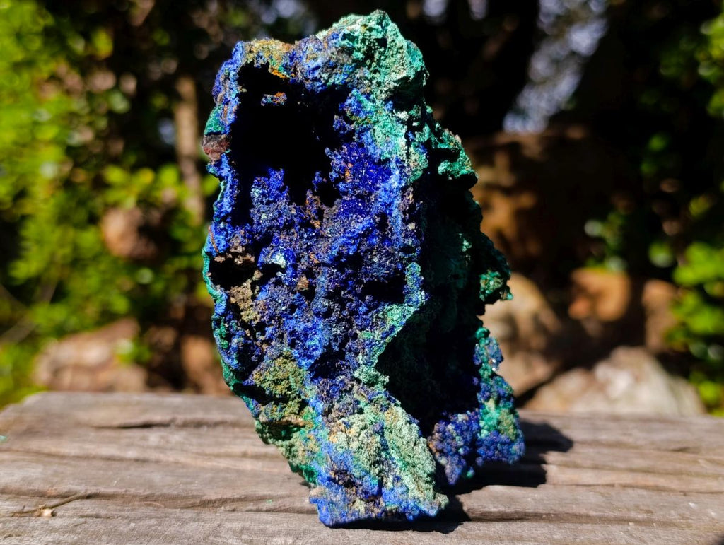 Natural Large Azurite with Malachite Cabinet Specimen x 1 From Jakka Mine, Congo