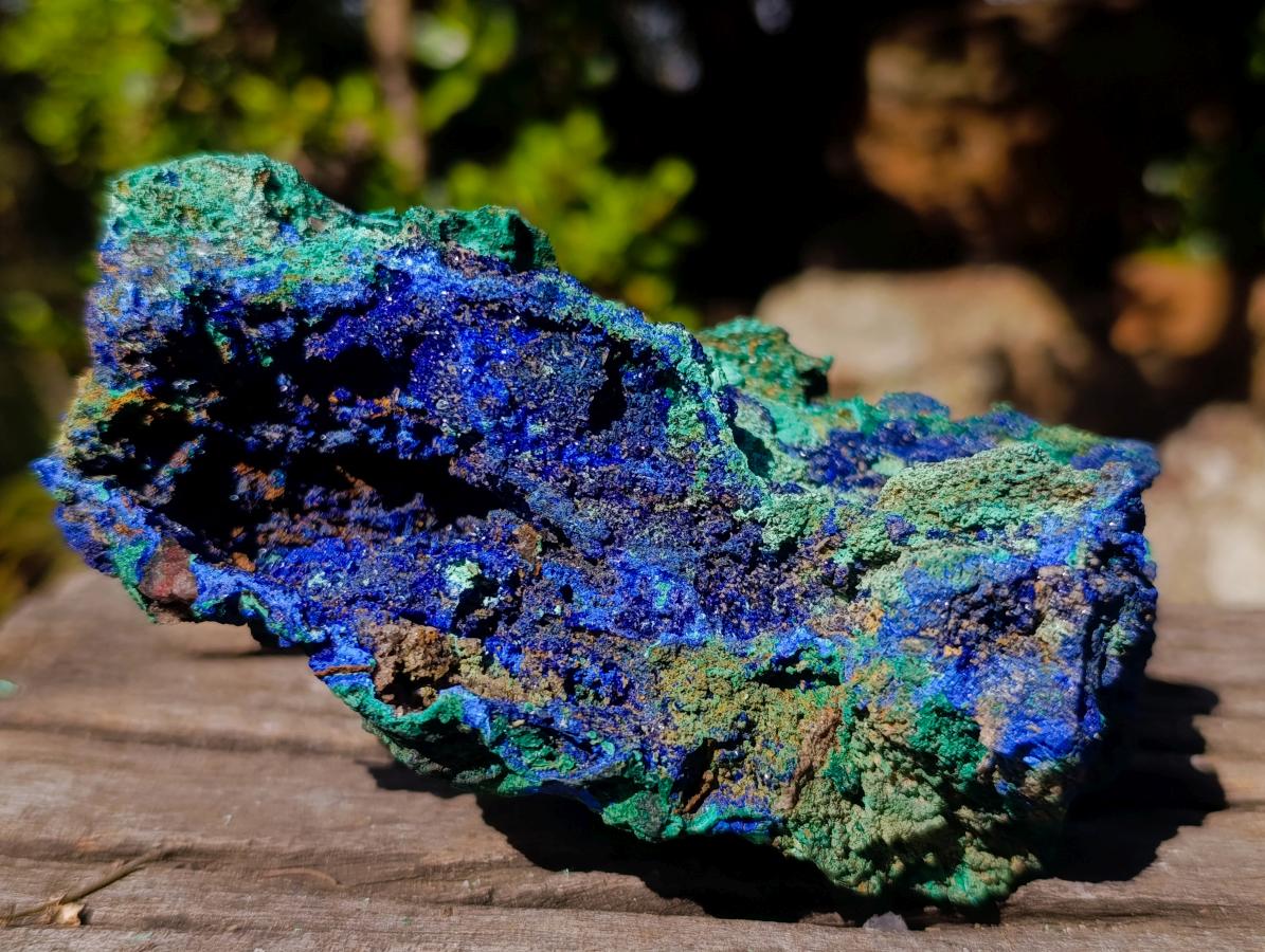 Natural Large Azurite with Malachite Cabinet Specimen x 1 From Jakka Mine, Congo