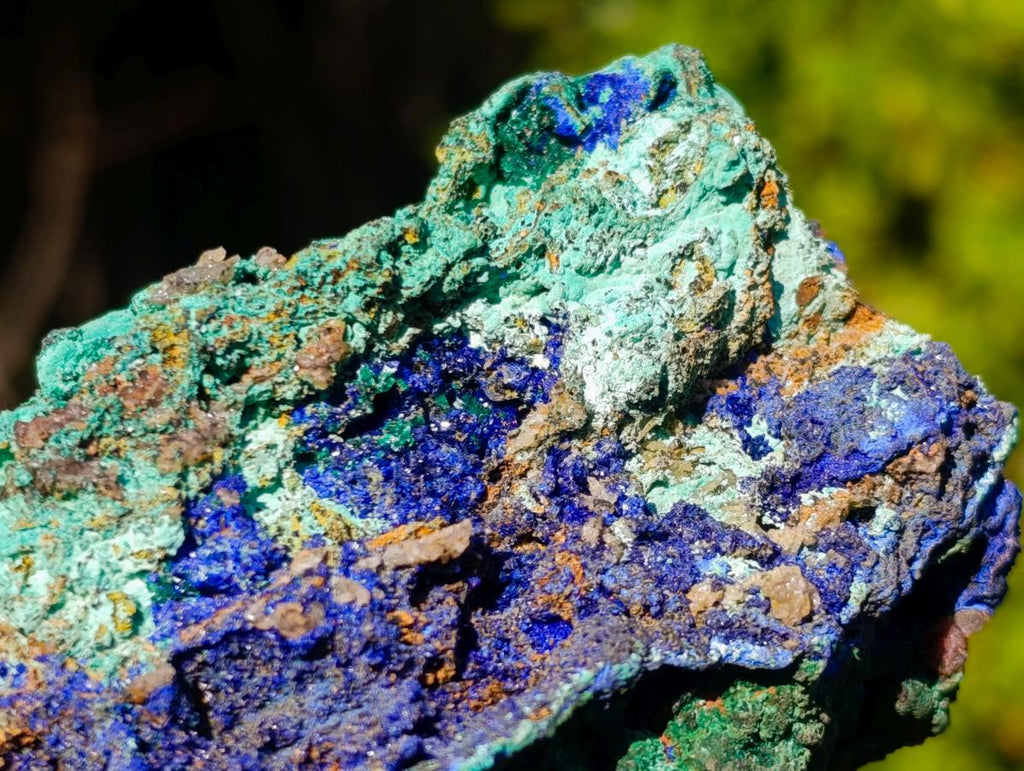 Natural Large Azurite with Malachite Cabinet Specimen x 1 From Jakka Mine, Congo