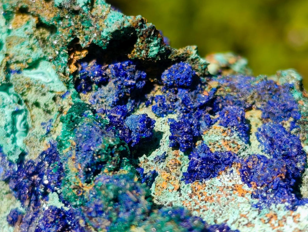 Natural Large Azurite with Malachite Cabinet Specimen x 1 From Jakka Mine, Congo