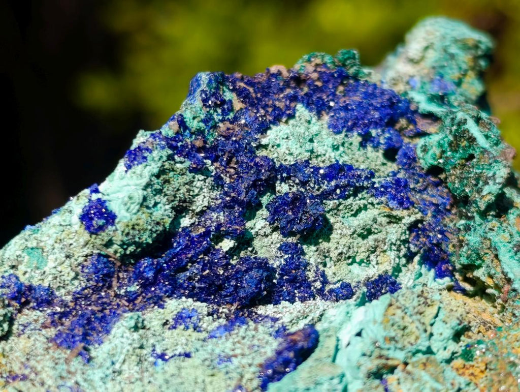 Natural Large Azurite with Malachite Cabinet Specimen x 1 From Jakka Mine, Congo