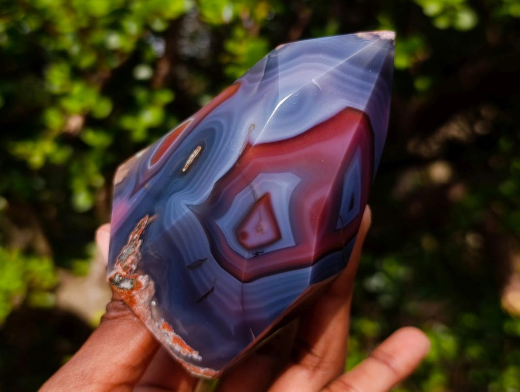 Polished Strawberry Agate Display Crystal x 1 From Mozambique