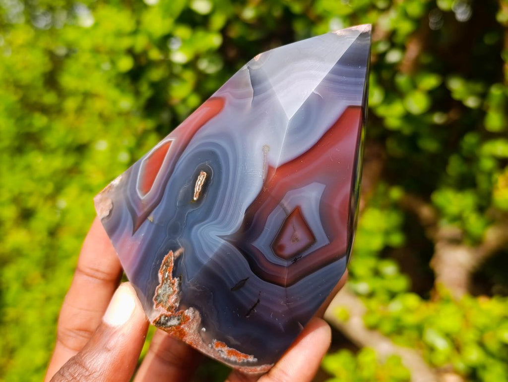 Polished Strawberry Agate Display Crystal x 1 From Mozambique