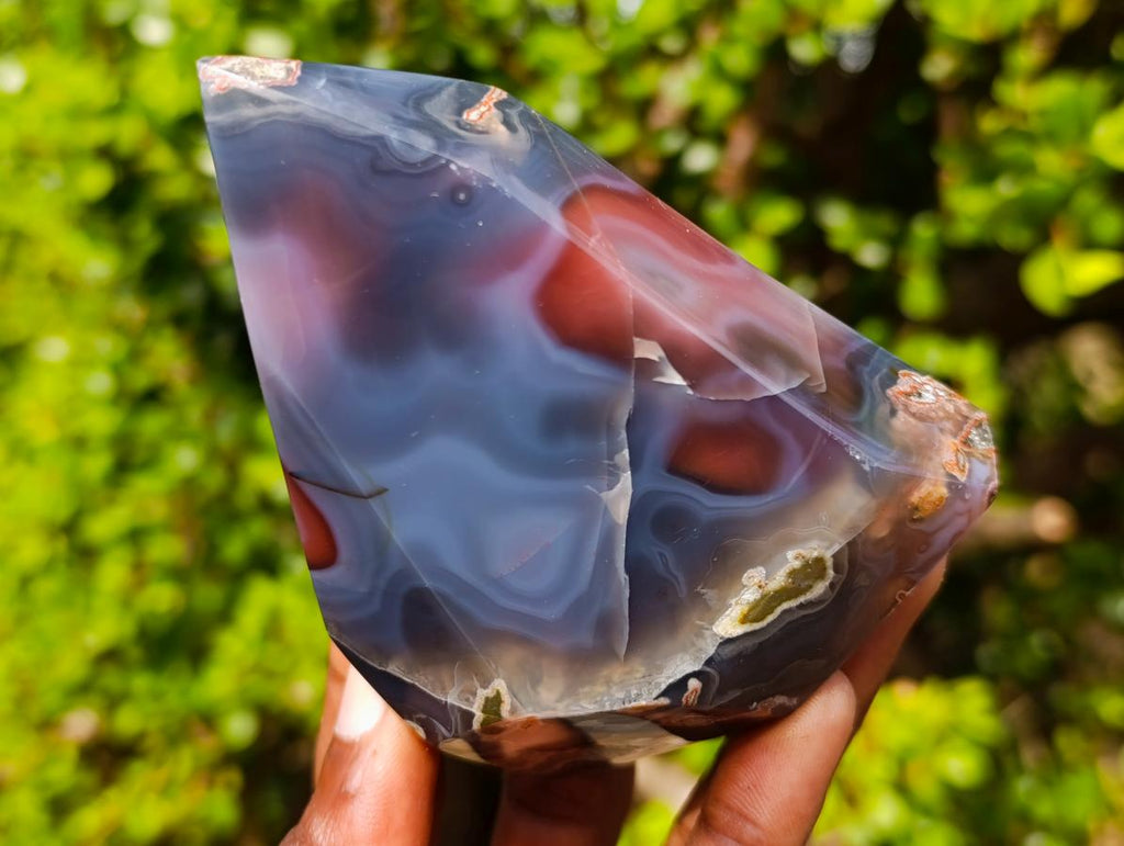Polished Strawberry Agate Display Crystal x 1 From Mozambique