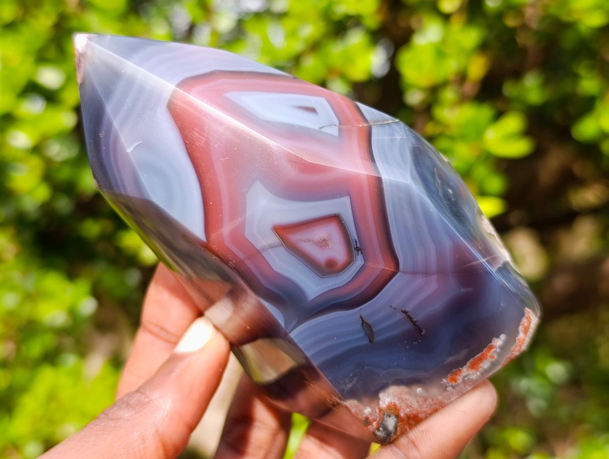 Polished Strawberry Agate Display Crystal x 1 From Mozambique