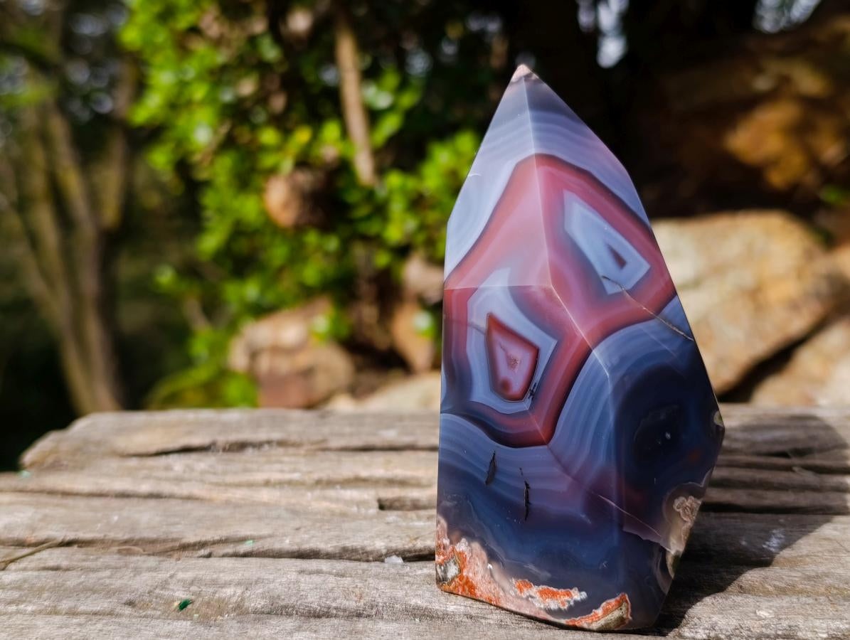 Polished Strawberry Agate Display Crystal x 1 From Mozambique