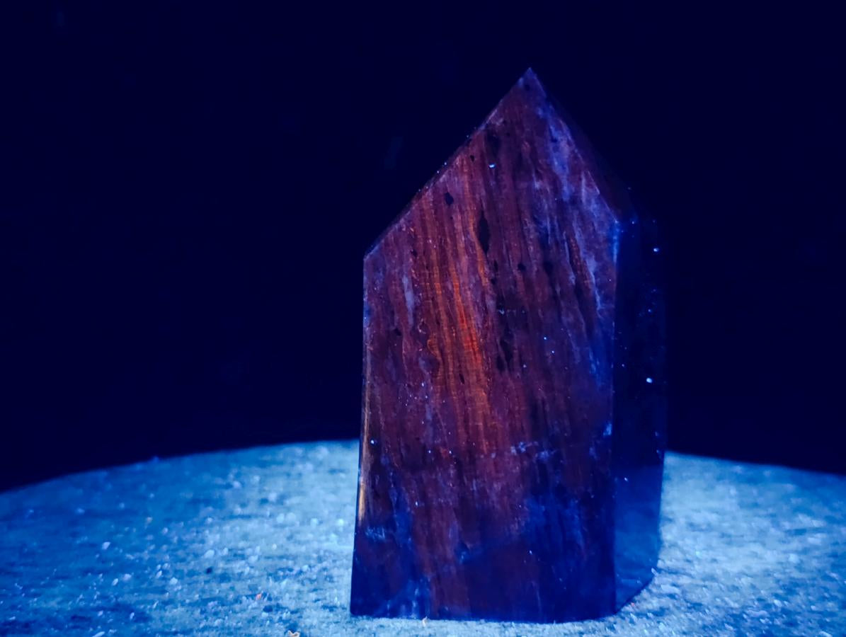 Polished Deep Navy Blue Sodalite Display Crystal x 1 From Kunene, Namibia