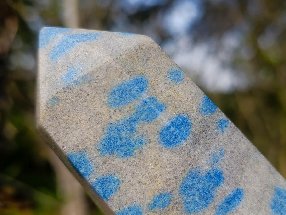 Polished Pair of Blue Spotted Spinel Display Crystals x 1 From Madagascar
