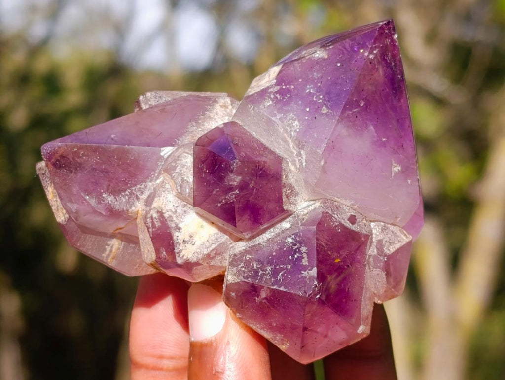 Polished Flower Amethyst Cluster x 1 From Ambatondrazaka, Madagascar