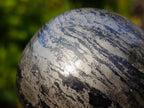 Polished Basalt and Pyrite Pharaoh Stone Sphere x 1 From Iron Duke Mine, Zimbabwe