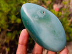 Polished Mtorolite Emerald Chrysoprase Palm Stone x 1 From Mutorashanga, Zimbabwe