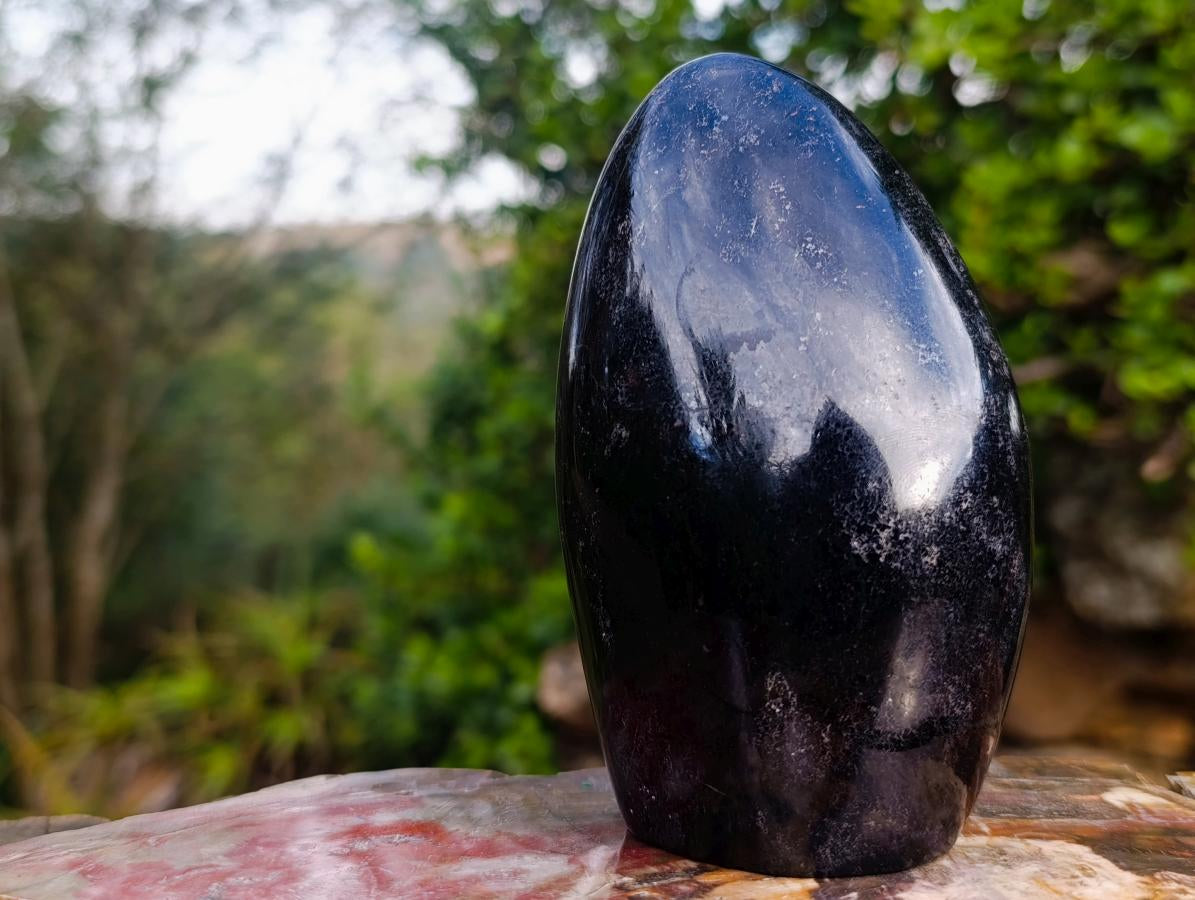 Polished Schorl Black Tourmaline Standing Display Piece x 1 From Madagascar