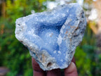 Natural Blue Lace Agate Geode Pair x 1 From Nsanje, Malawi