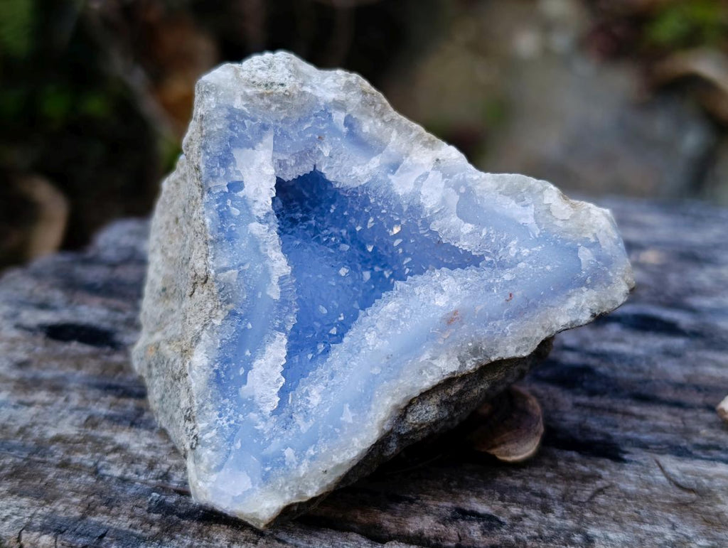 Natural Blue Lace Agate Geode Pair x 1 From Nsanje, Malawi