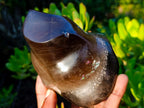 Polished Smokey Morion Quartz Crystal Flame x 1 From Madagascar